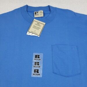 Vintage Russell‎ Athletic Shirt Mens Medium Pro Pocket Crewneck USA 90s